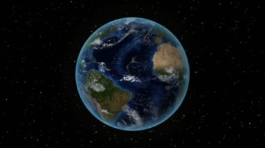 Haiti. Uzayda 3d Dünya - Haiti yakınlaştırma özetlenen. Yıldız gökyüzü arka plan