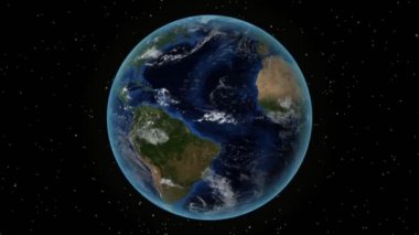 Nikaragua. Uzayda 3d Dünya - Nikaragua yakınlaştırmak özetlenen. Yıldız gökyüzü arka plan