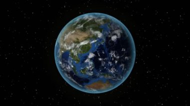 Portekiz. Uzayda 3d Dünya - Portekiz yakınlaştırma özetlenen. Yıldız gökyüzü arka plan