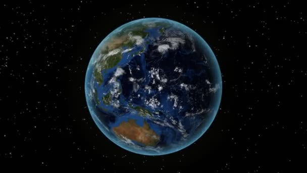 Sri Lanka. Tierra 3D en el espacio - zoom en Sri Lanka esbozado. Fondo cielo estrellado — Vídeo de stock