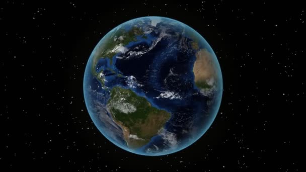 Meksyk. 3D Earth w kosmosie-Powiększ w Meksyku nakreślono. Gwiazda niebo tło — Wideo stockowe