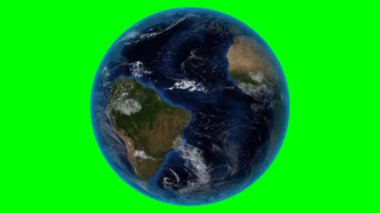 Bolivya. Uzayda 3d Dünya - Bolivya yakınlaştırma özetlenen. Yeşil ekran arka planı
