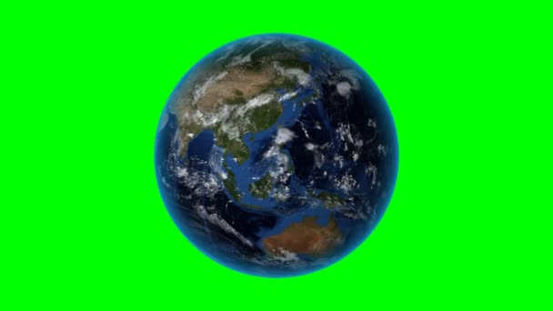 Wit-Rusland. 3D aarde in de ruimte-zoom in op Wit-Rusland geschetst. Groen schermachtergrond — Stockvideo
