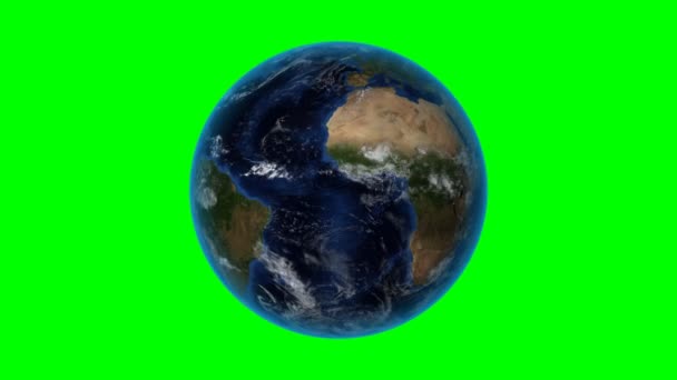 Brazil. 3D Earth in space - zoom in on Brazil outlined. Green screen background — Stock Video