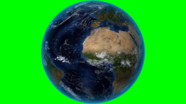Колумбия. 3D Земля в космосе - увеличьте изображение Колумбии. Зеленый фон экрана — стоковое видео