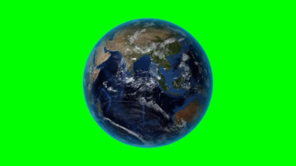 Côte Divoire. 3D Terre dans l'espace - zoom avant sur la Côte Divoire esquissée. Fond d'écran vert — Video