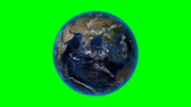 Dschibuti. 3D-Erde im Weltraum - Zoomen auf Dschibuti umrissen. Green Screen Hintergrund — Stockvideo