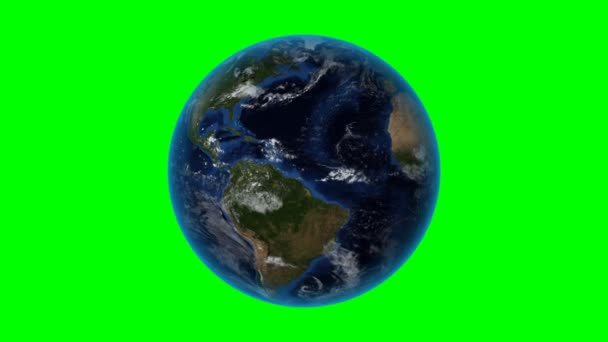 エルサルバドル。宇宙の3D地球 - エルサルバドルの概要を拡大します。緑色の画面の背景 — ストック動画