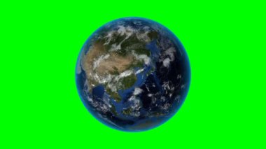 Finlandiya. Uzayda 3d Dünya - Finlandiya yakınlaştırma özetlenen. Yeşil ekran arka planı