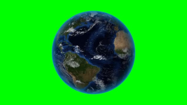 ハイチ。宇宙の3D地球 - 概説ハイチにズームイン。緑色の画面の背景 — ストック動画