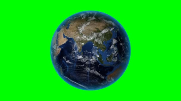 马拉维。3d地球在太空 - 放大马拉维概述。绿色屏幕背景 — 图库视频影像