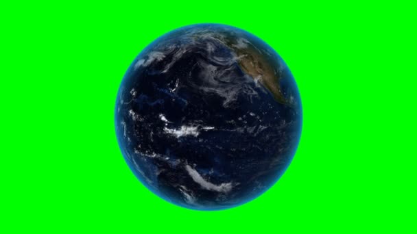 Мьянма. 3D Земля в космосе - увеличьте Мьянму. Зеленый фон экрана — стоковое видео