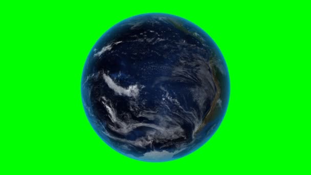 Neuseeland. 3D-Erde im Weltraum - zoomen Sie auf das umrissene Neuseeland. Green Screen Hintergrund — Stockvideo