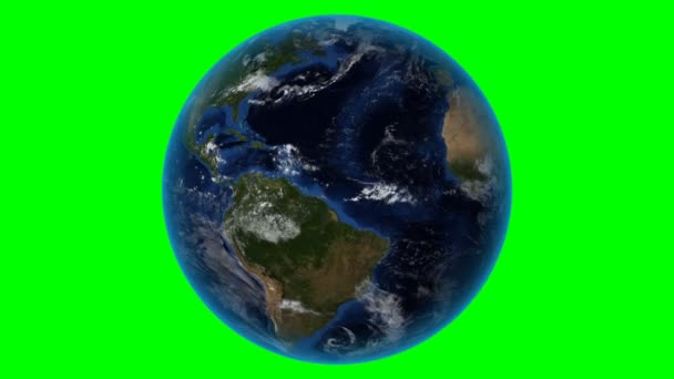 Nicaragua. 3D-Erde im Weltraum - zoomen Sie auf Nicaragua skizziert. Green Screen Hintergrund — Stockvideo