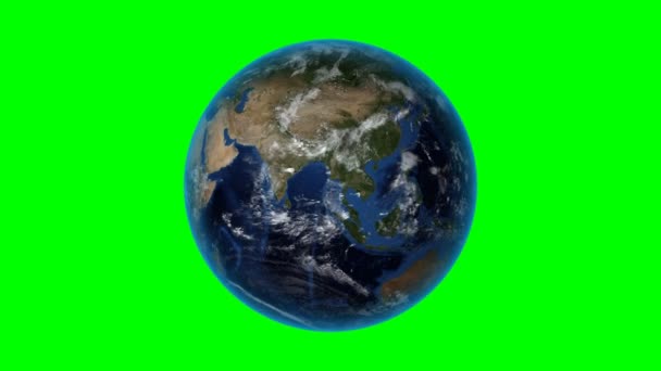 ナイジェリア。宇宙の3D地球 - 概説ナイジェリアにズームイン。緑色の画面の背景 — ストック動画