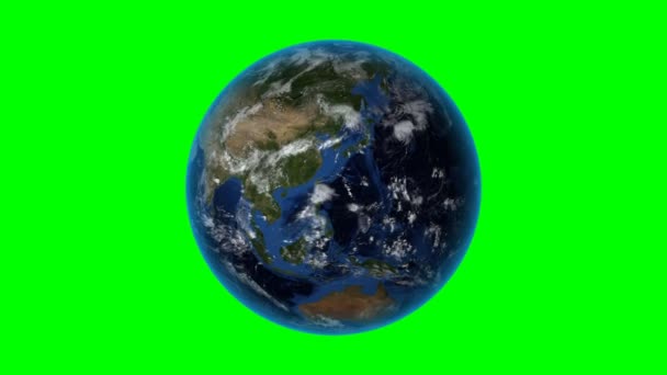 Oman. 3D Earth in space - zoom in on Oman outlined. Green screen background — Stock Video