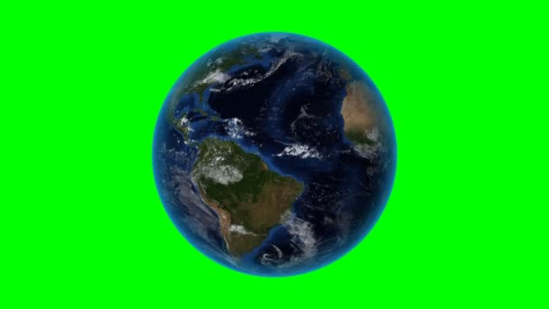 Panama. 3D Earth w kosmosie-Powiększ Panama nakreślono. Zielone tło ekranu — Wideo stockowe