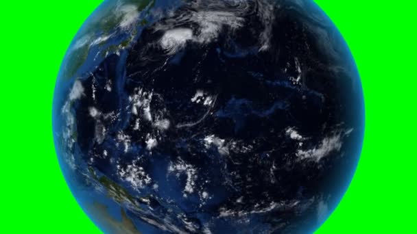 필리핀. 공간에서 3D 지구 - 필리핀 개요확대. 녹색 화면 배경 — 비디오