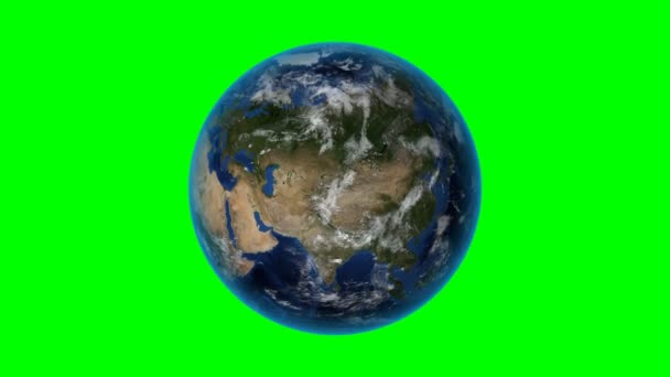 Sweden. 3D Earth in space - zoom in on Sweden outlined. Green screen background — стокове відео