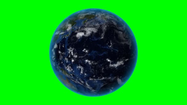 Taiwan. 3D Earth in space - zoom in on Taiwan outlined. Green screen background — Stock Video