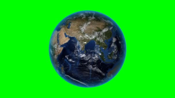 Togo. 3D země ve vesmíru-přiblížení na Togo nastíněno. Zelené pozadí obrazovky — Stock video