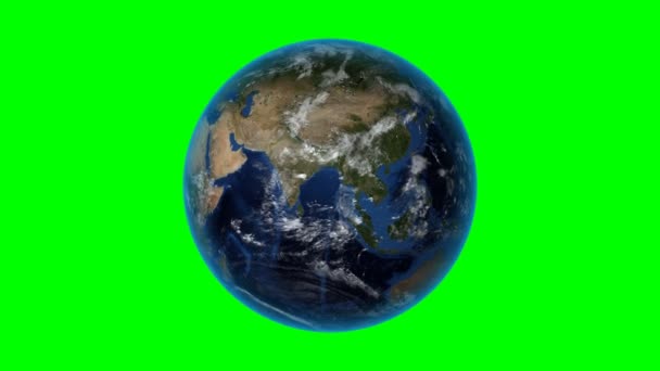 Uganda. 3D Earth in space - zoom in on Uganda outlined. Green screen background — Videoclip de stoc