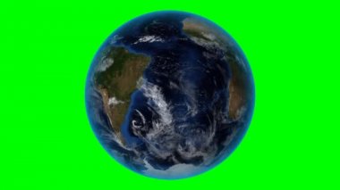 Uruguay. 3D dünya uzayda - Uruguay özetlenen yakınlaştırın. Yeşil ekran arka planı
