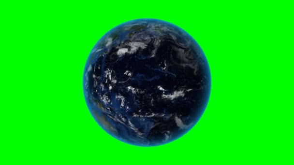 L'Inde. 3D Earth in space - zoom sur l'Inde esquissé. Fond d'écran vert — Video