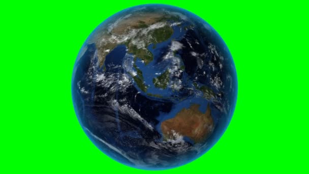 Somalie. 3D Earth in space - zoom sur la Somalie esquissé. Fond d'écran vert — Video