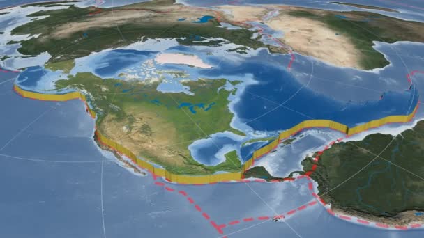 Plaque tectonique nord-américaine extrudée. Marbre bleu — Video