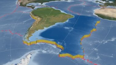 Güney Amerika tektonik plakası ekstrüzyon yaptı. Mavi Mermer