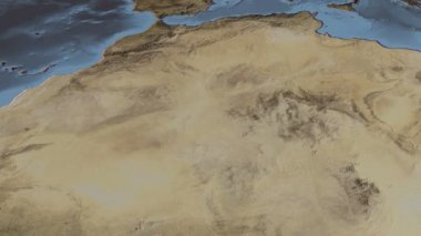 Cezayir, harita üzerinde kayma, özetlenen