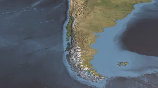 Argentina, deslízate sobre el mapa — Vídeos de Stock