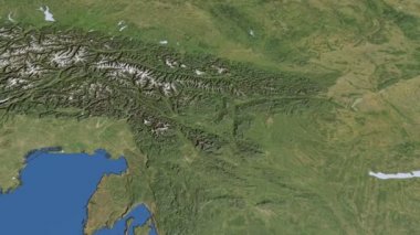 Avusturya, harita üzerinde kayma, özetlenen