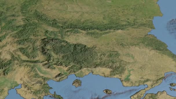 Bulgaria, deslízate sobre el mapa, esbozado — Vídeos de Stock