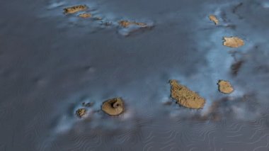 Cape Verde, harita üzerinde kayma, özetlenen