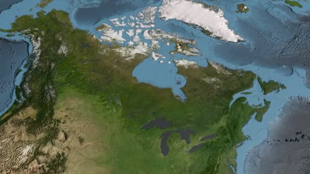 Canada, scivolare sulla mappa, delineato — Video Stock