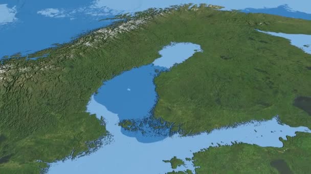 Finlande, glisser sur la carte, esquissé — Video