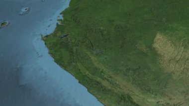 Gabon, harita üzerinde kayma, özetlenen