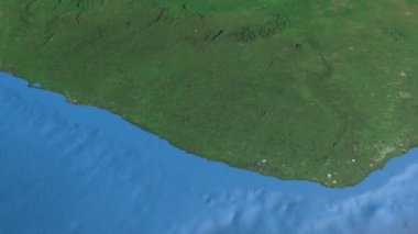 Liberya, harita üzerinde kayma, özetlenen