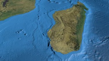 Madagaskar, harita üzerinde kayma, özetlenen