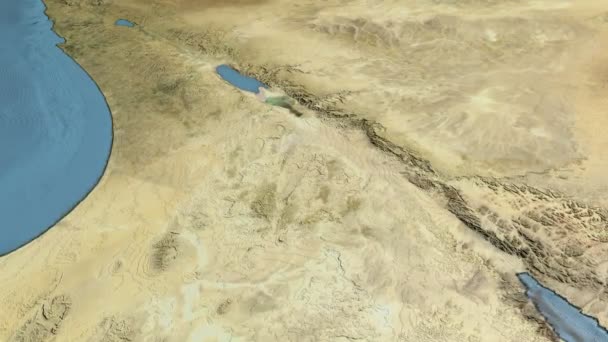 Israël, glisser sur la carte, esquissé — Video