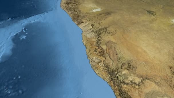 Namibia, deslízate sobre el mapa, esbozado — Vídeos de Stock