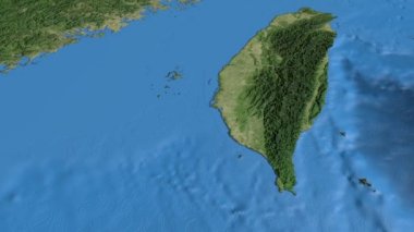 Tayvan, harita üzerinde kayma, özetlenen