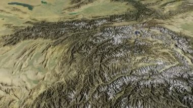 Tacikistan, harita üzerinde kayma, özetlenen