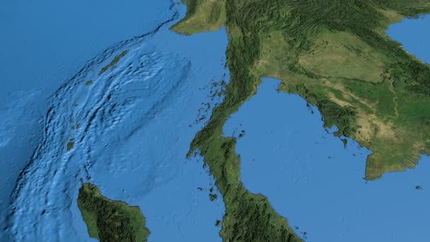 Thailandia, scivolare sulla mappa, delineato — Video Stock