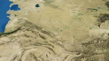 Türkmenistan, harita üzerinde kayma, özetlenen