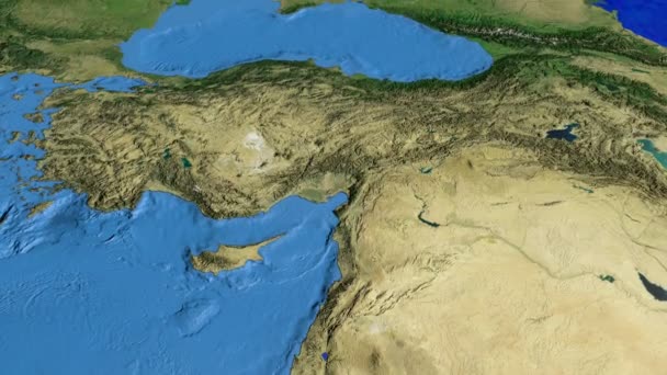 Turquía, deslízate sobre el mapa, esbozado — Vídeo de stock