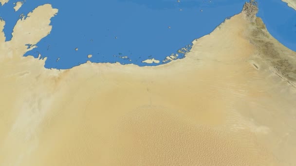 Emirati Arabi Uniti, scivolare sulla mappa, delineato — Video Stock