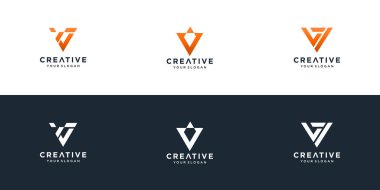 V harfi logo tasarımı